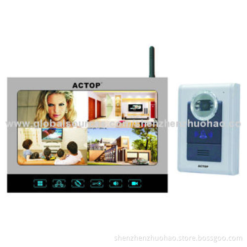 ACTOP 7-inch Wireless Video Doorphone with Supports 32GB SD Card, Take Photo and Video